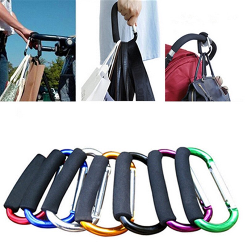7Colors Baby Stroller Accessories Hook Stroller Organizer Shopping Hooks Pram Hanger For Baby Car Buggy Accessoire Poussette